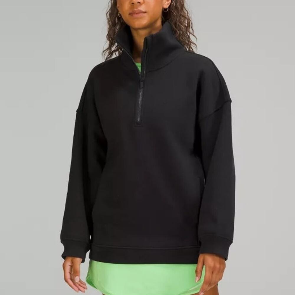 LULULEMON Thick Fleece Half-zip in Black